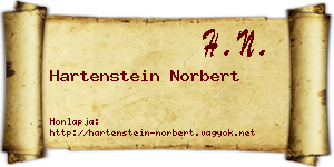 Hartenstein Norbert névjegykártya
